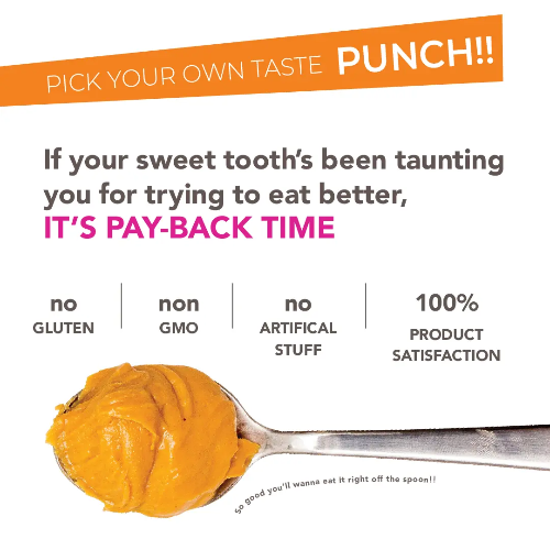 Picky Punch. Chocolate Peanut Butter, 500g All Natural, 8g Protein - PICKY PUNCH® PICK your own taste PUNCH™.