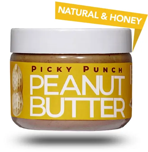 Picky Punch. Honey Peanut Butter, 500g All Natural, 8g Protein - PICKY PUNCH® PICK your own taste PUNCH™.