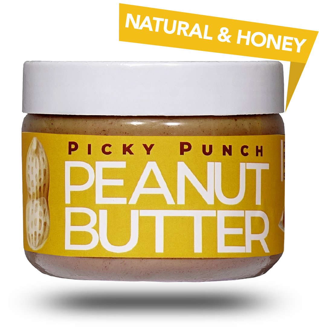 Picky Punch. Honey Peanut Butter, 500g All Natural, 8g Protein - PICKY PUNCH® PICK your own taste PUNCH™.