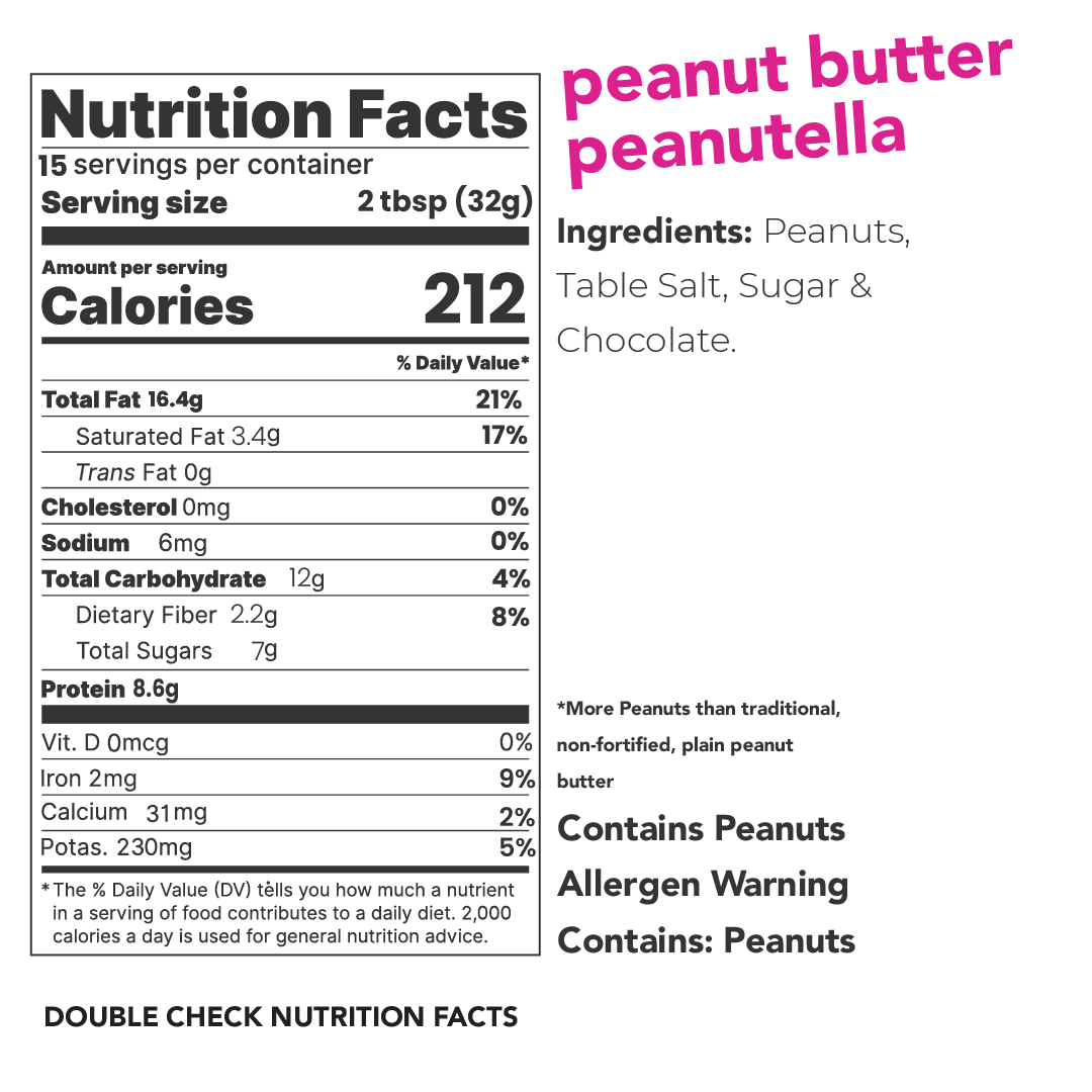 Picky Punch. Peanutella Butter, 500g All Natural, 8g Protein - PICKY PUNCH® PICK your own taste PUNCH™.