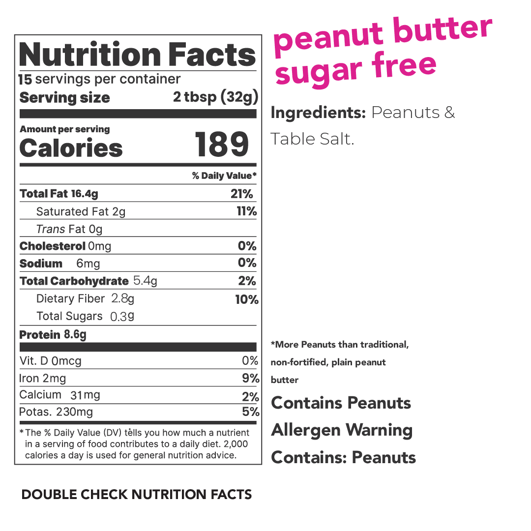 Picky Punch. Sugar Free Peanut Butter, 500g All Natural, 8g Protein - PICKY PUNCH® PICK your own taste PUNCH™.