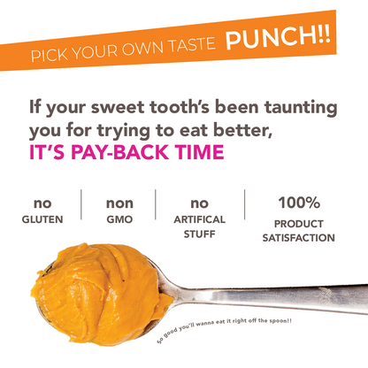 Picky Punch. Smooth Peanut Butter, 500g All Natural, 8g Protein - PICKY PUNCH® PICK your own taste PUNCH™.